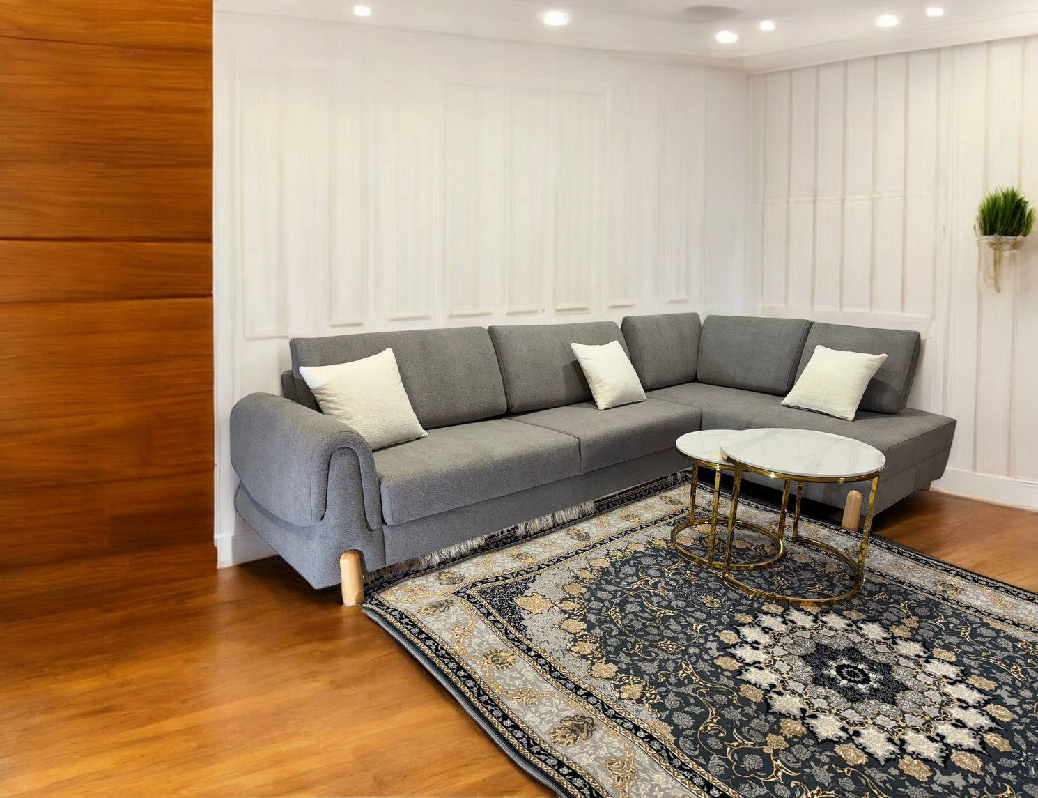 Lavender Corner Sofa bed storage