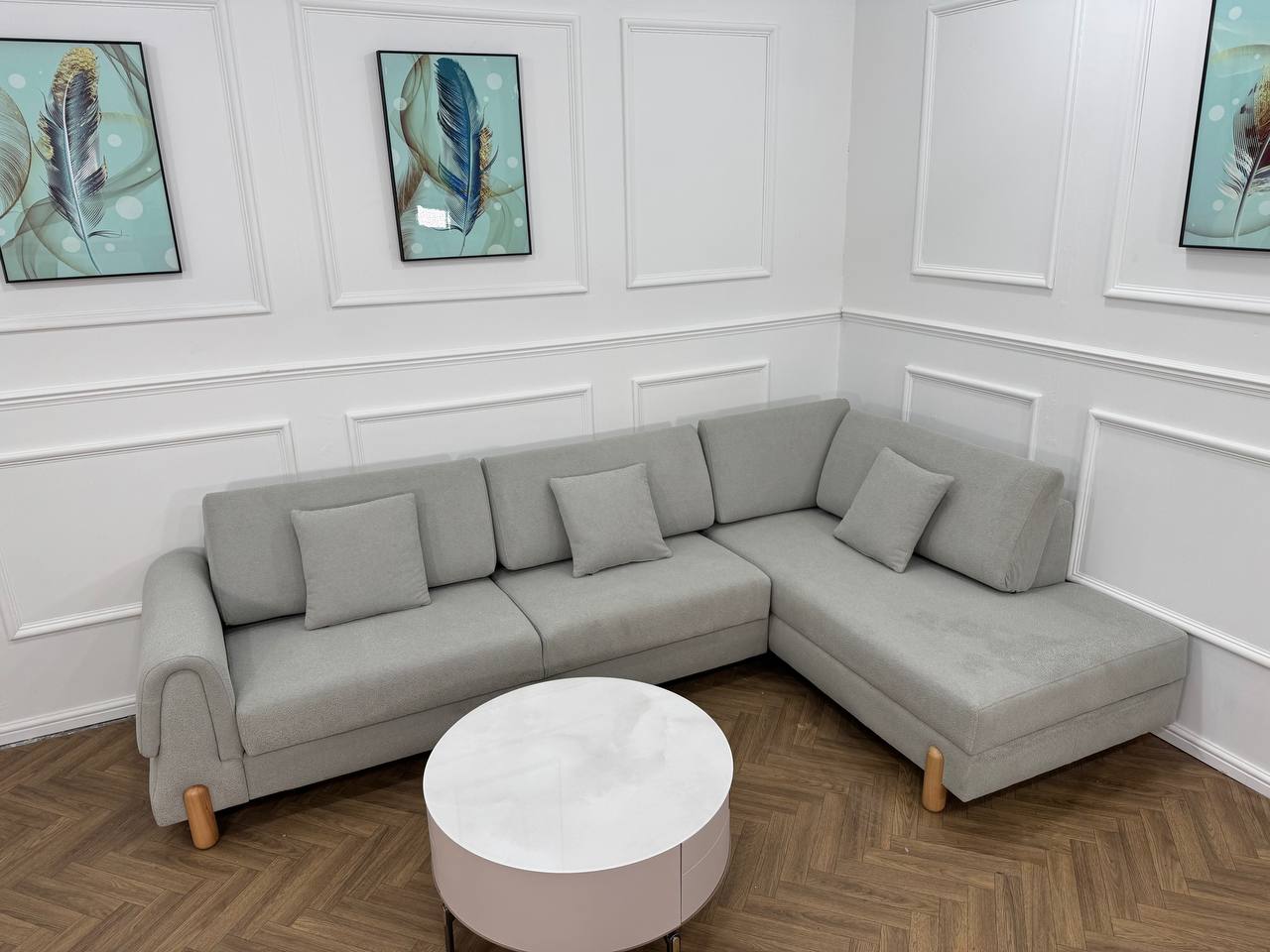 Lavender Corner Sofa bed storage