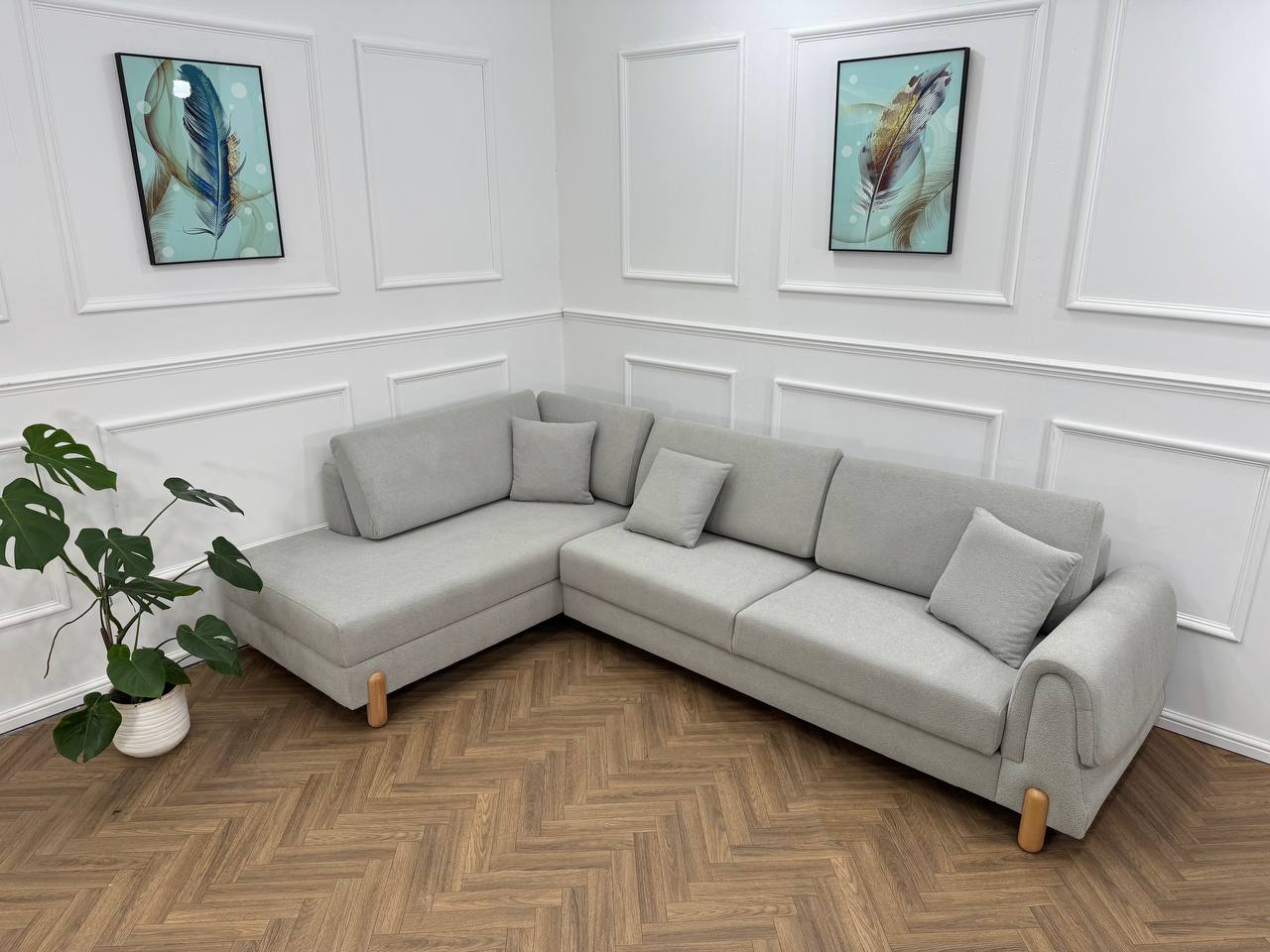 Lavender Corner Sofa bed storage