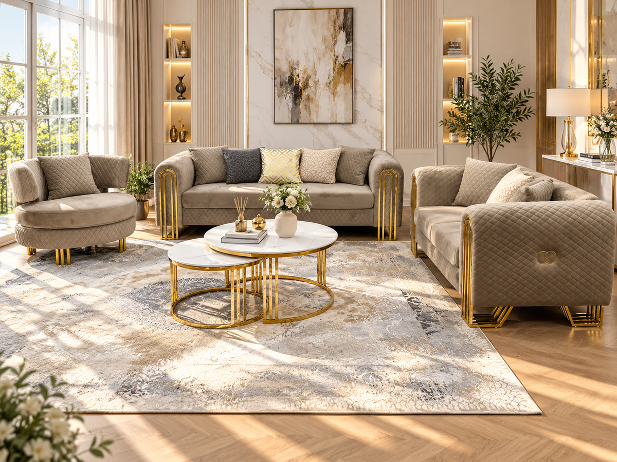 Lilac Luxury Sofa Set