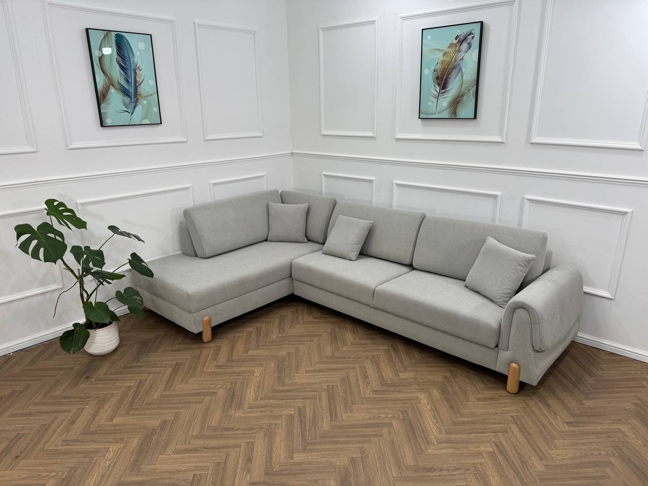 Lavender Corner Sofa bed storage