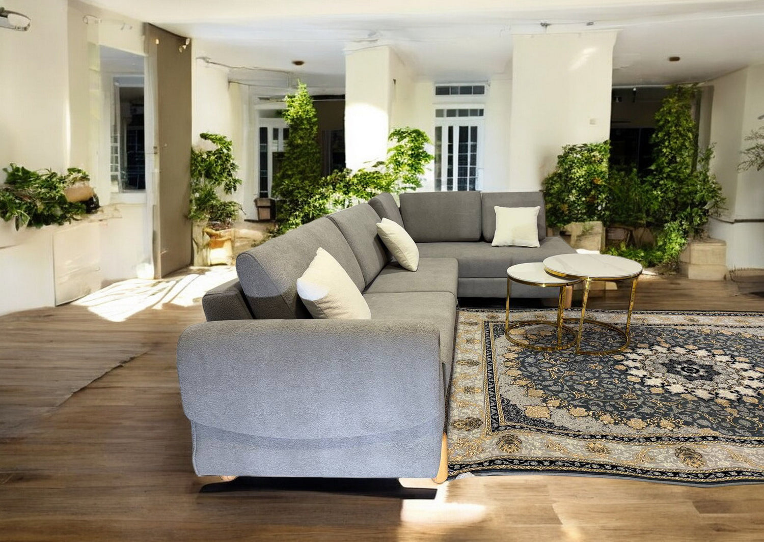 Lavender Corner Sofa bed storage