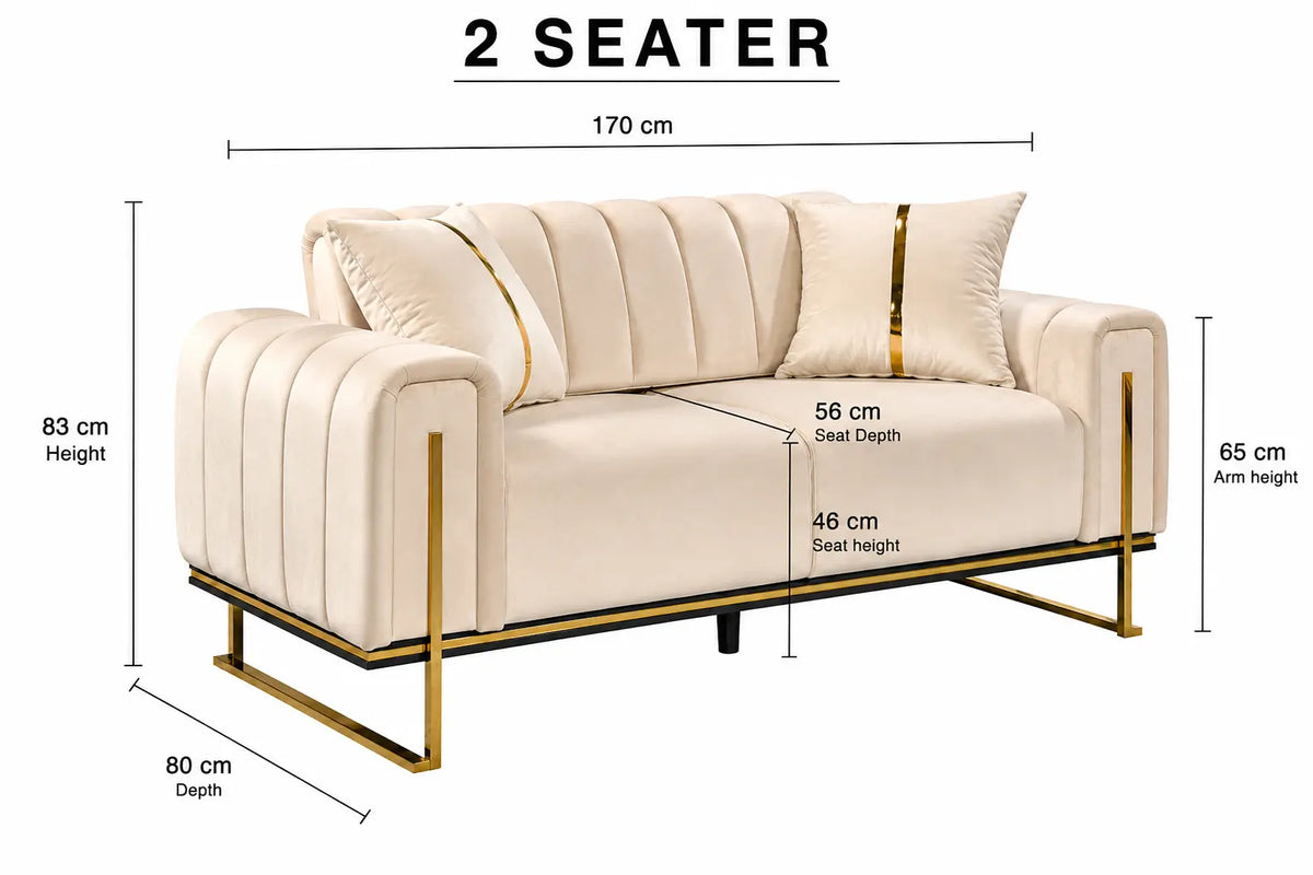 Gold London Luxury Living Collection Q&P Furniture