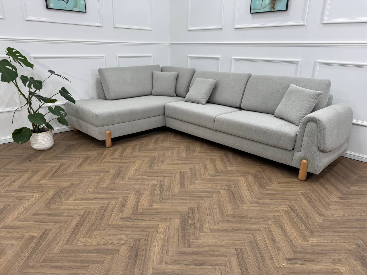 Lavender Corner Sofa bed storage