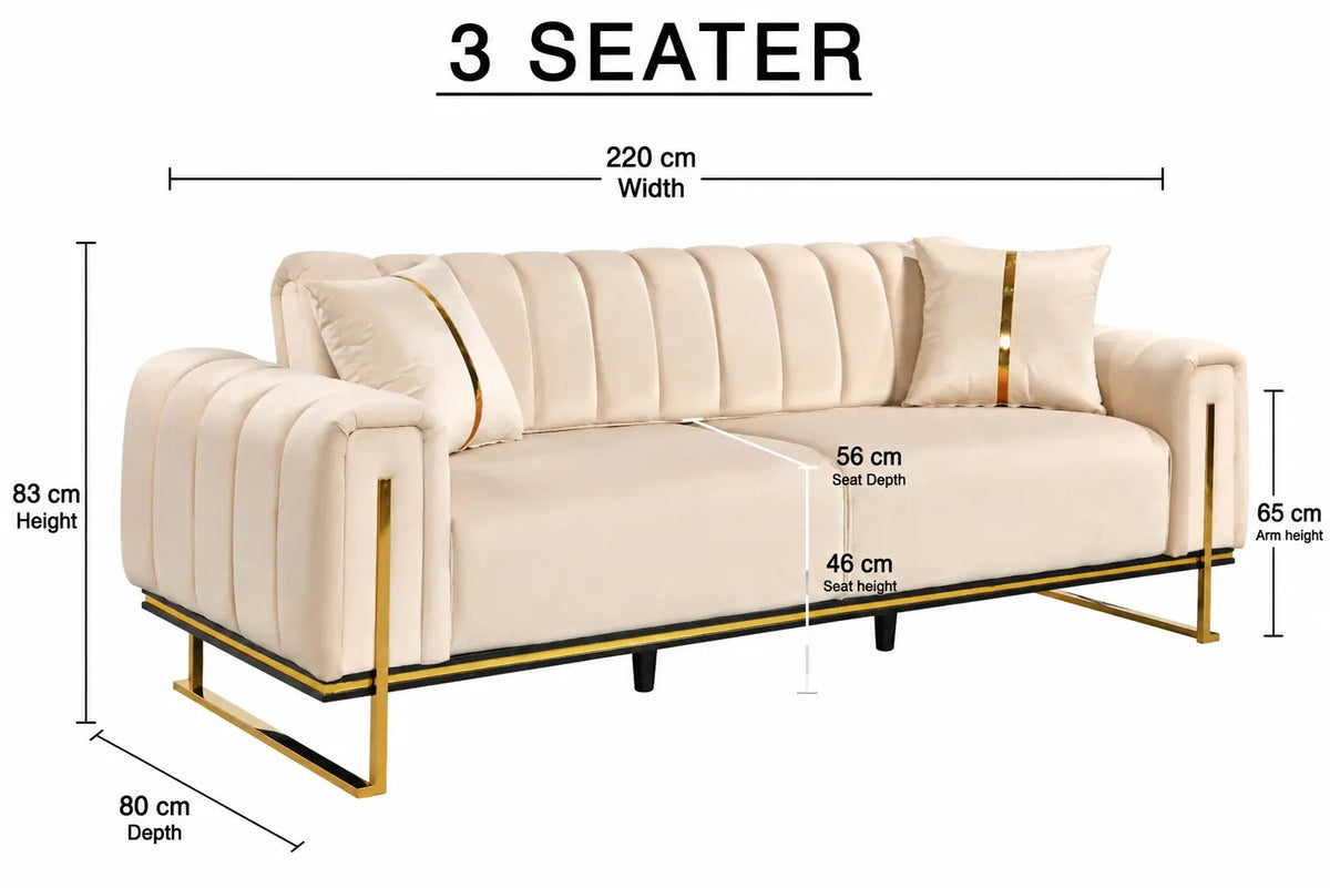Gold London Luxury Living Collection Q&P Furniture
