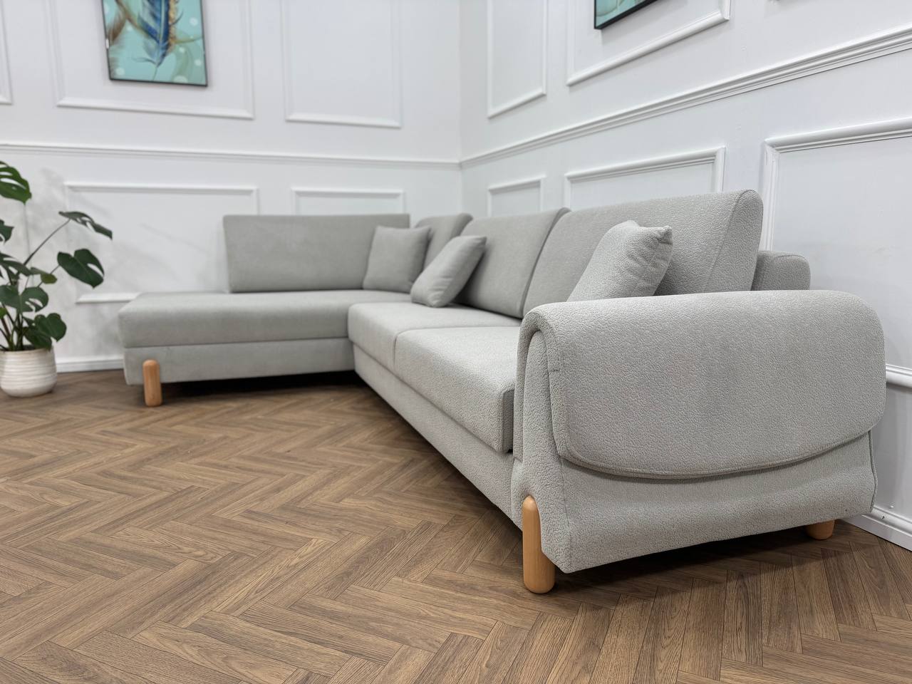 Lavender Corner Sofa bed storage