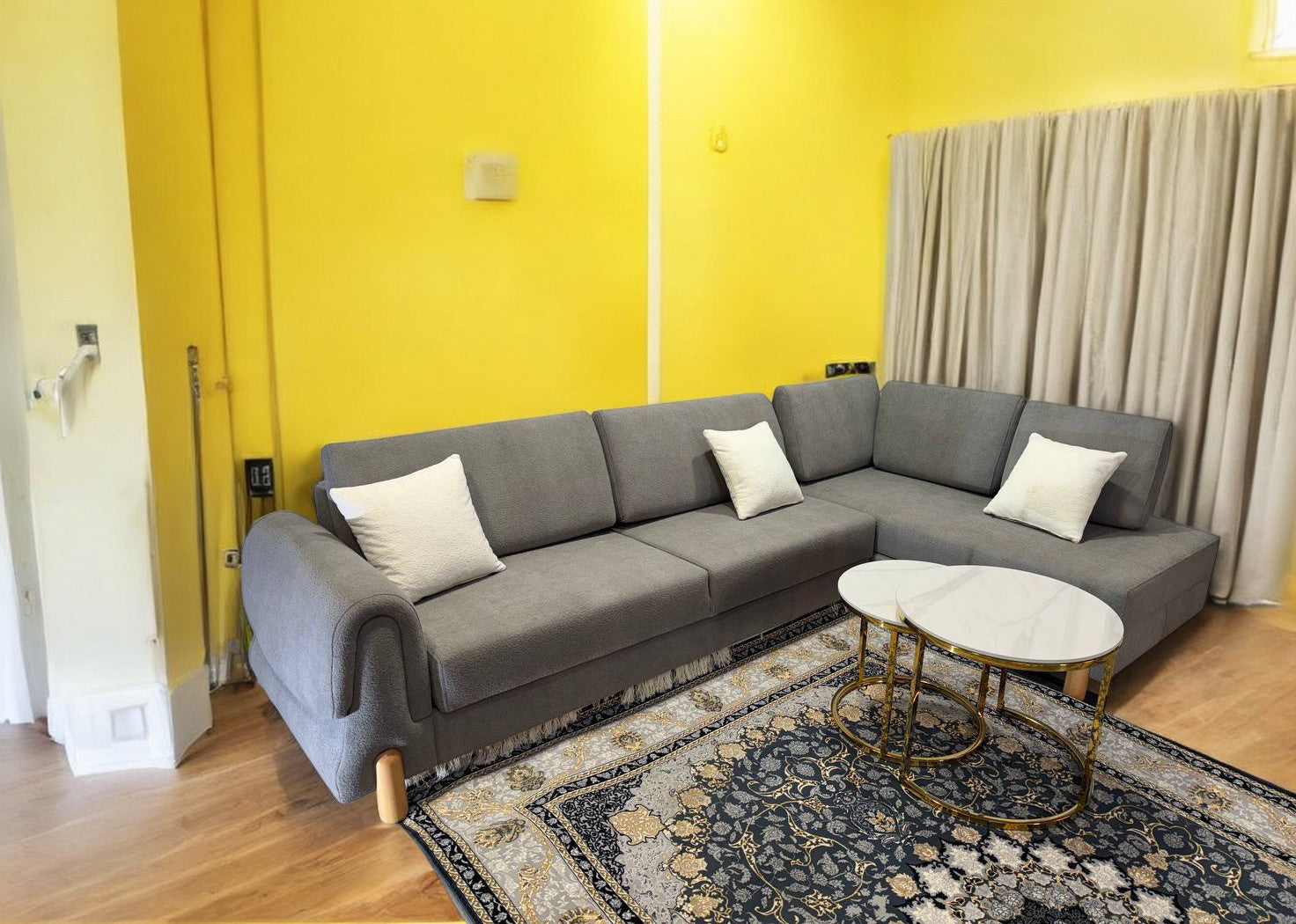 Lavender Corner Sofa bed storage