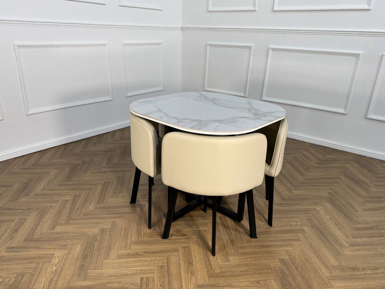 Oliver Nesting Dining Table set Square 3