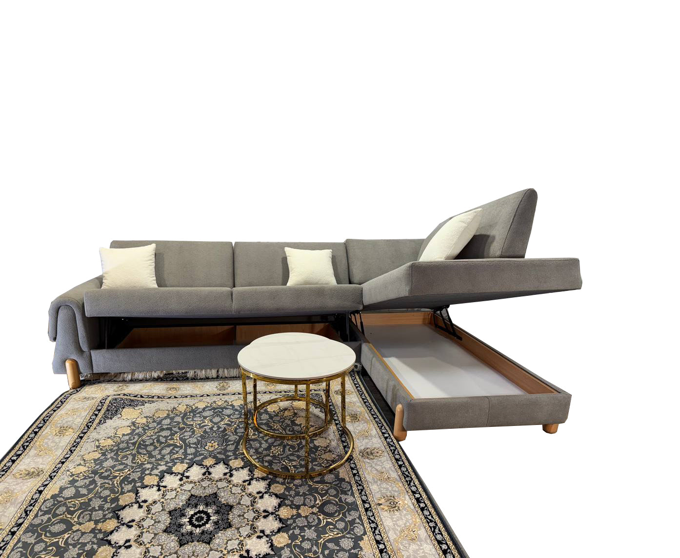 Lavender Corner Sofa bed storage