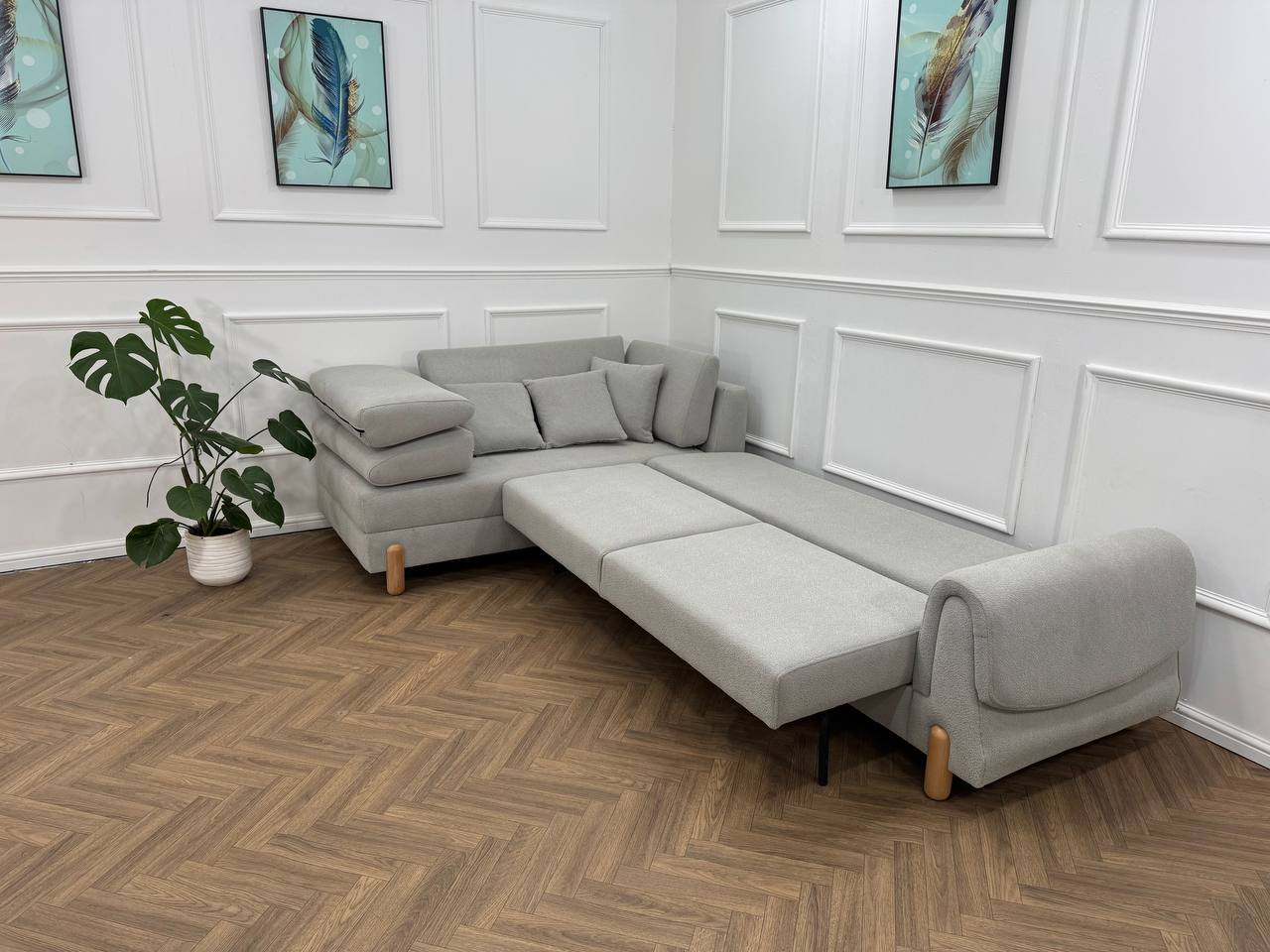 Lavender Corner Sofa bed storage