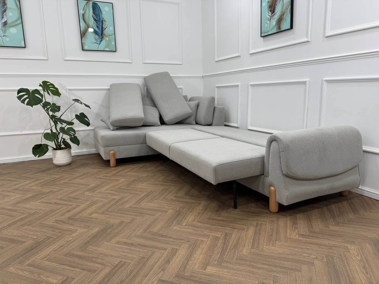 Lavender Corner Sofa bed storage