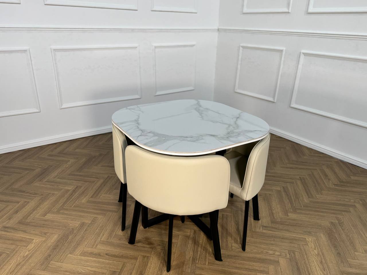 Oliver Nesting Dining Table set Square 3