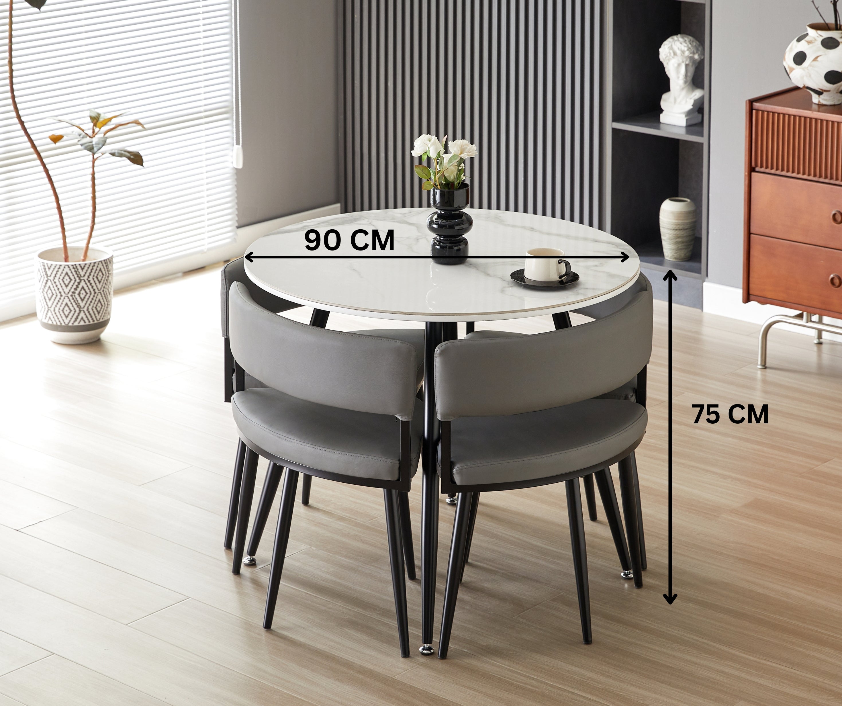 Oliver Nesting Dining Table set Round