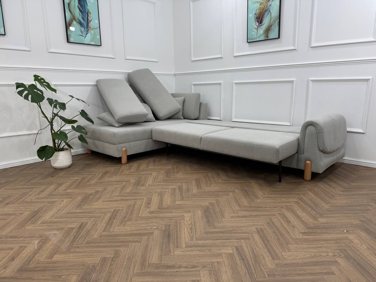 Lavender Corner Sofa bed storage