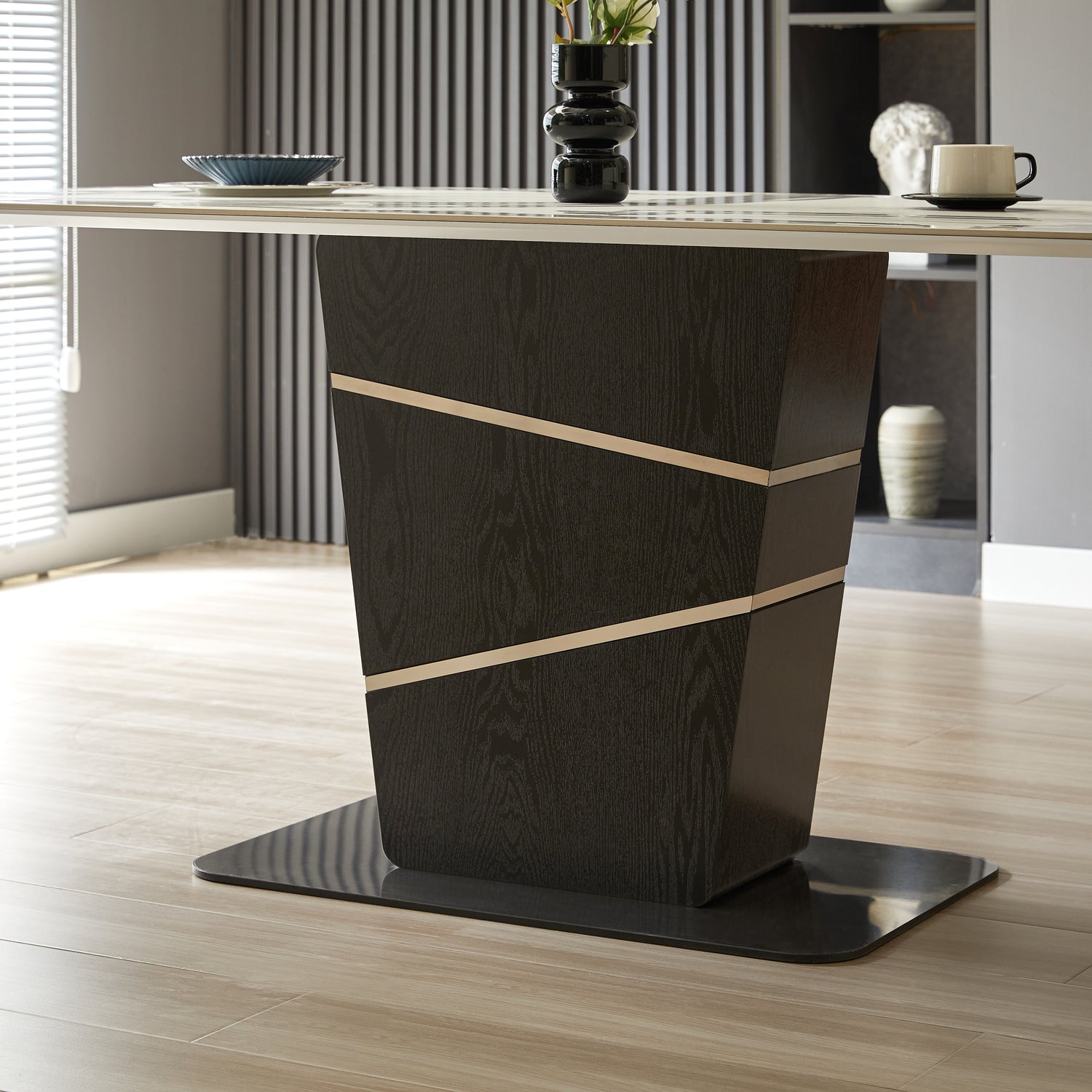 King Marble Dining Table Oval