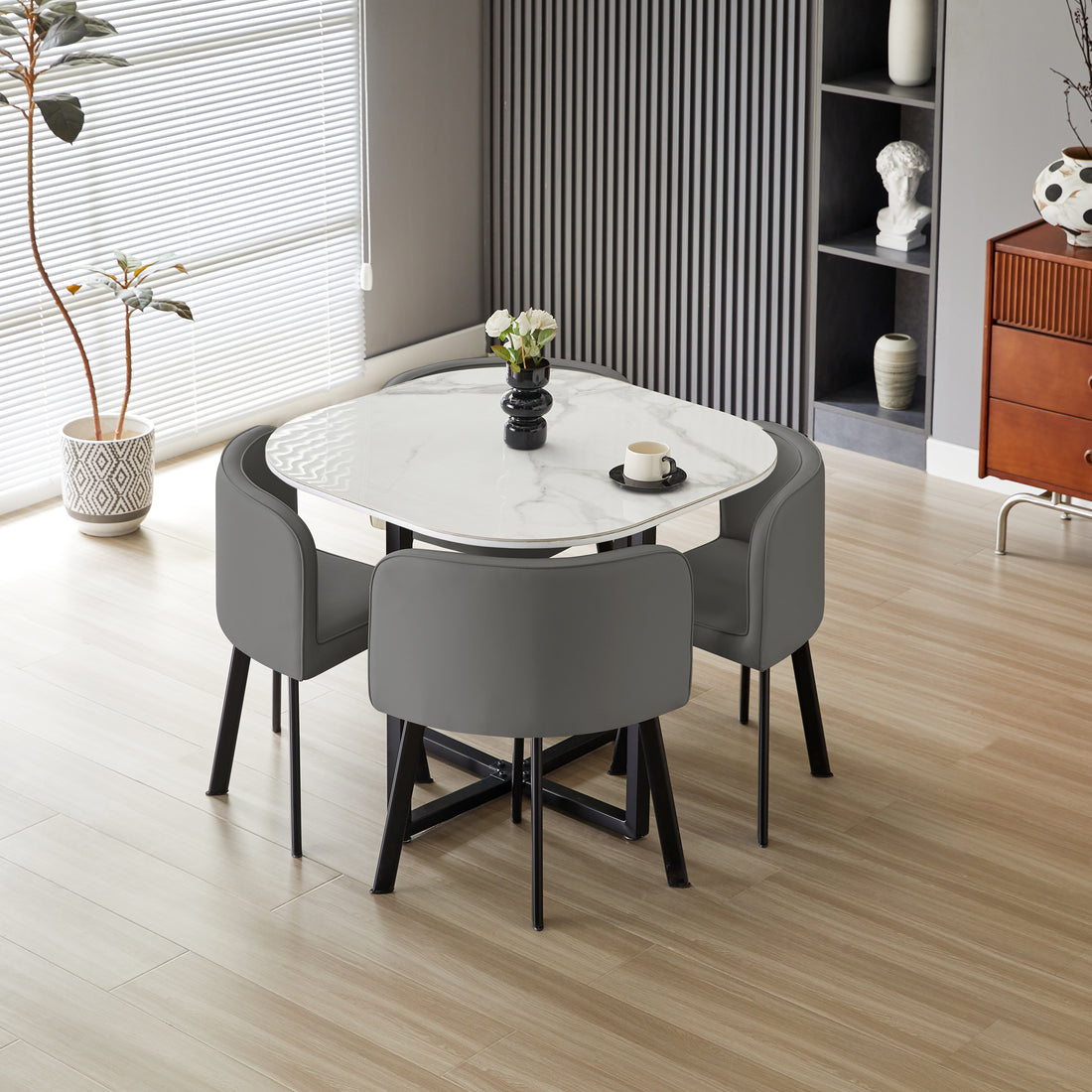 Oliver Nesting Dining Table set Square 2