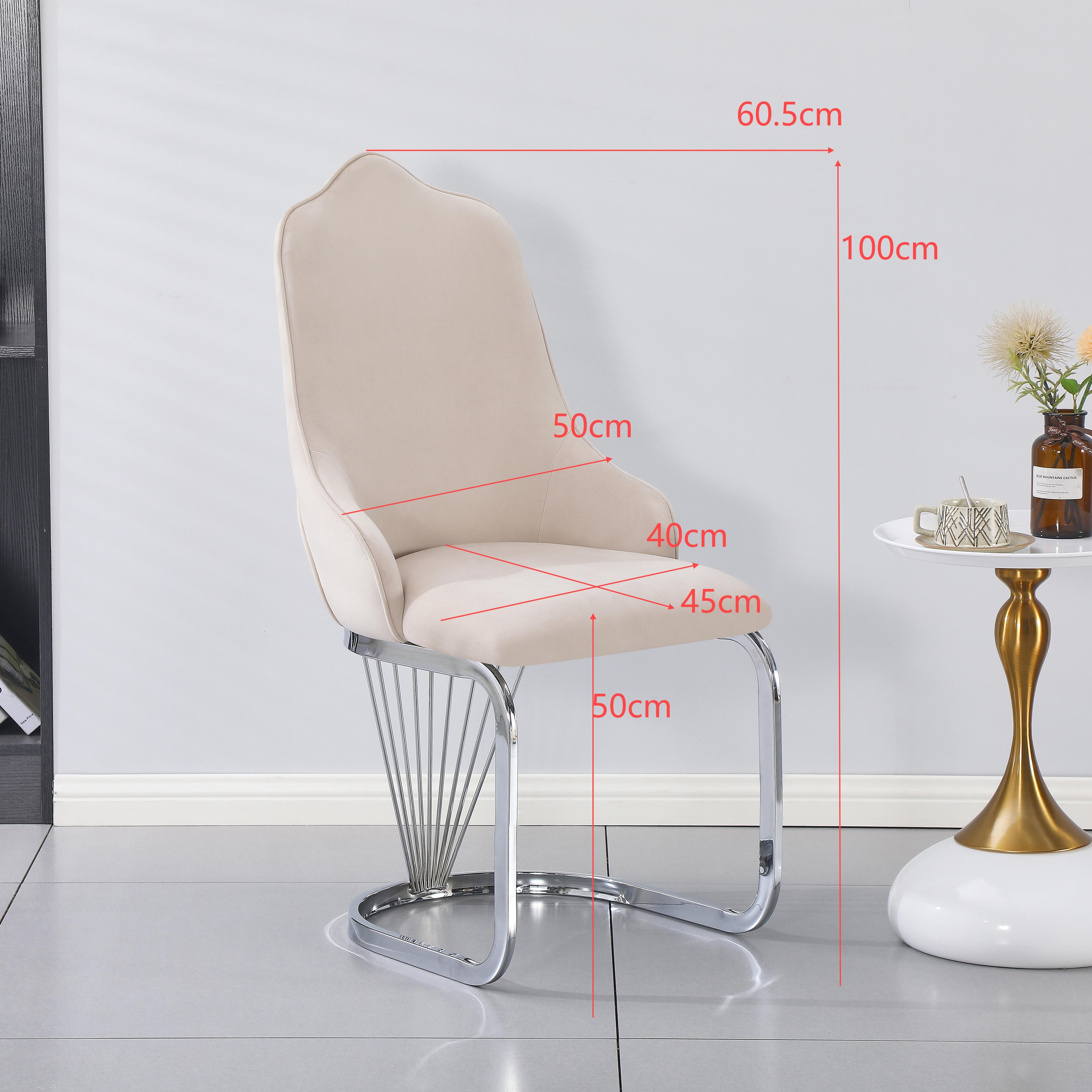 King Dining Chair - Silver Base