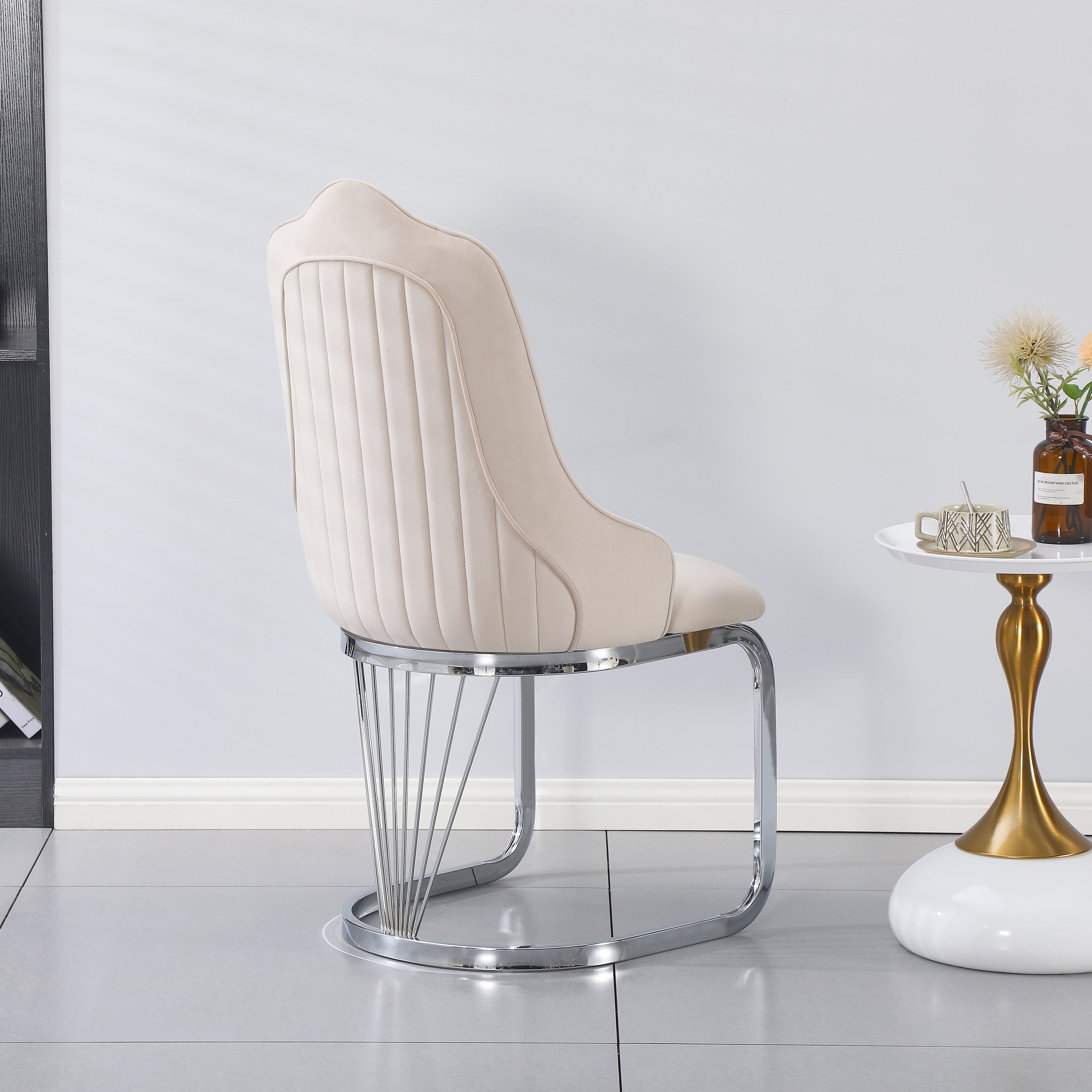 King Dining Chair - Silver Base