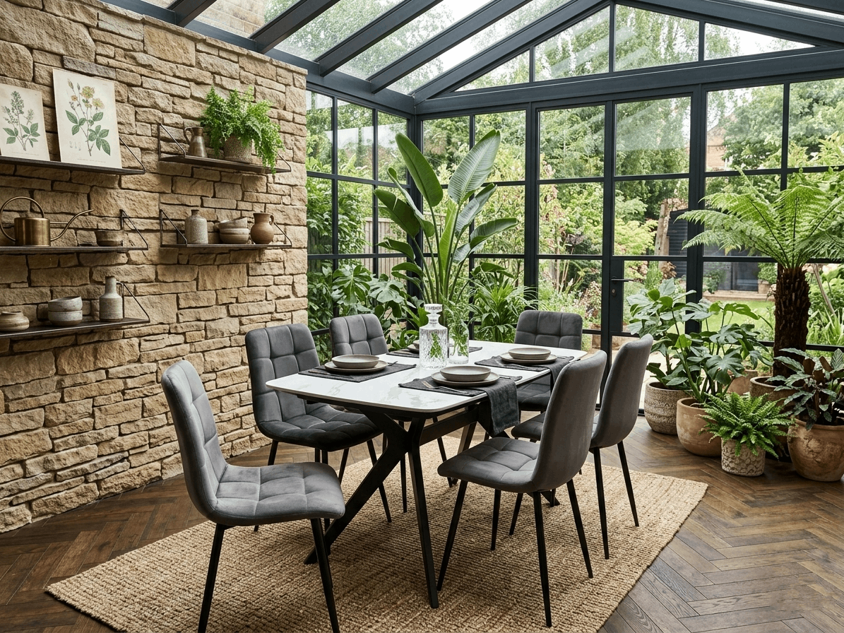 Q&P Furniture Niva dining table with a modern design, showcasing a sleek wooden surface and sturdy legs.