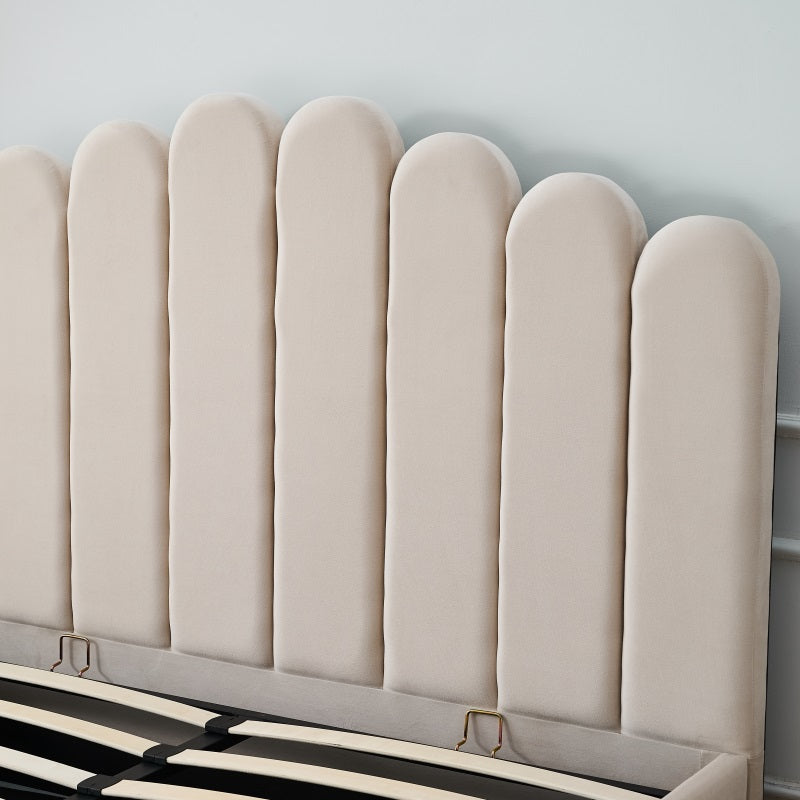 Q&P Furniture Crown Bed with Storage,
Crown bed with storage solutions,
Luxury bed with built-in storage,
Space-saving storage bed,
Elegant storage bed for modern bedrooms