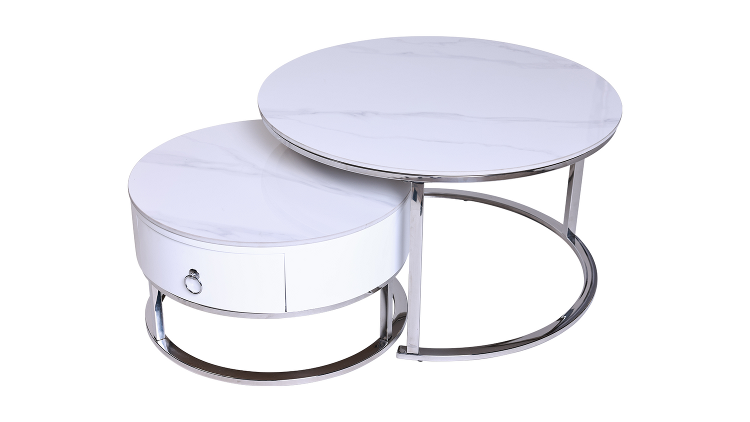 Opal Nesting Coffee Table-Silver