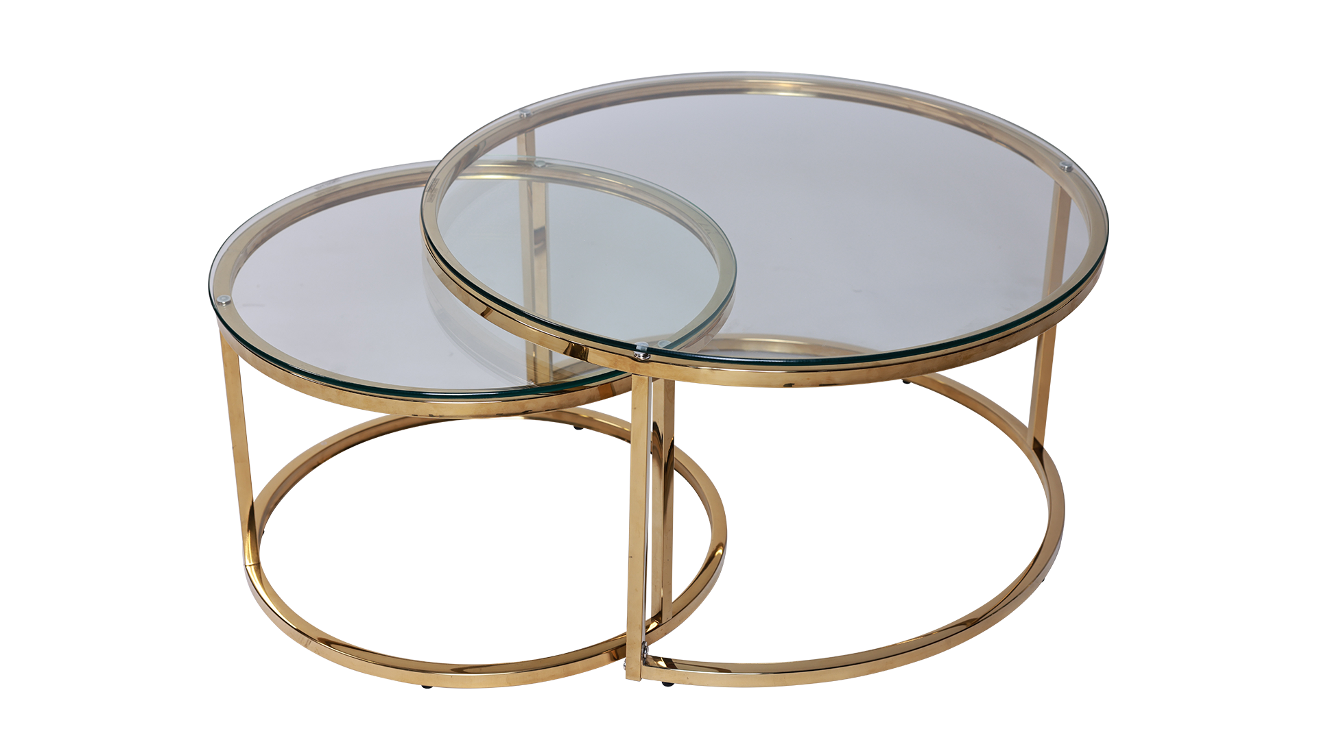 Nova coffee table - GOLD -Glass