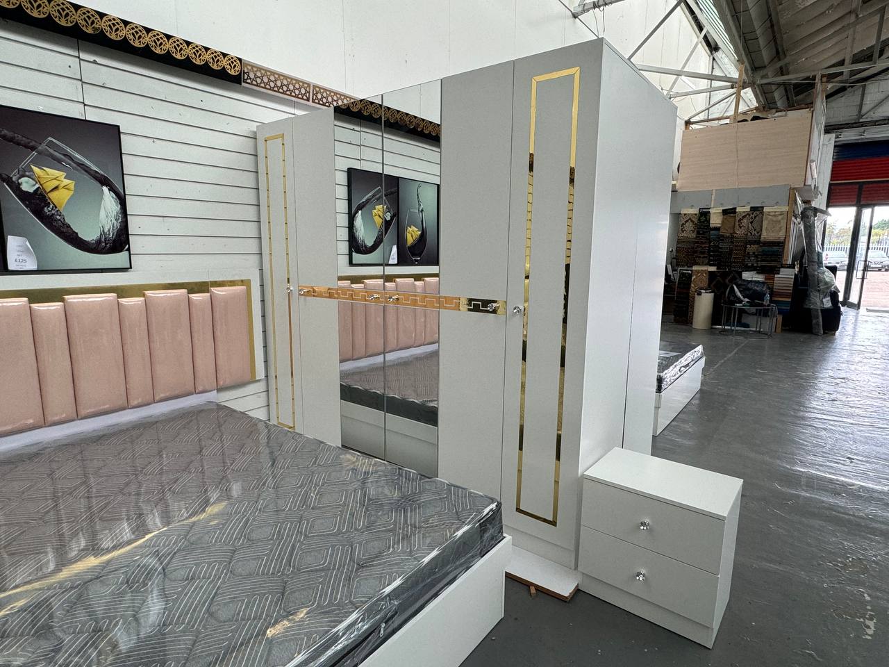 Upgrade your bedroom with the luxurious Q&P Furniture Dubai Bedroom Set. Elegant design, ample storage, and premium comfort make it a perfect choice for modern living.