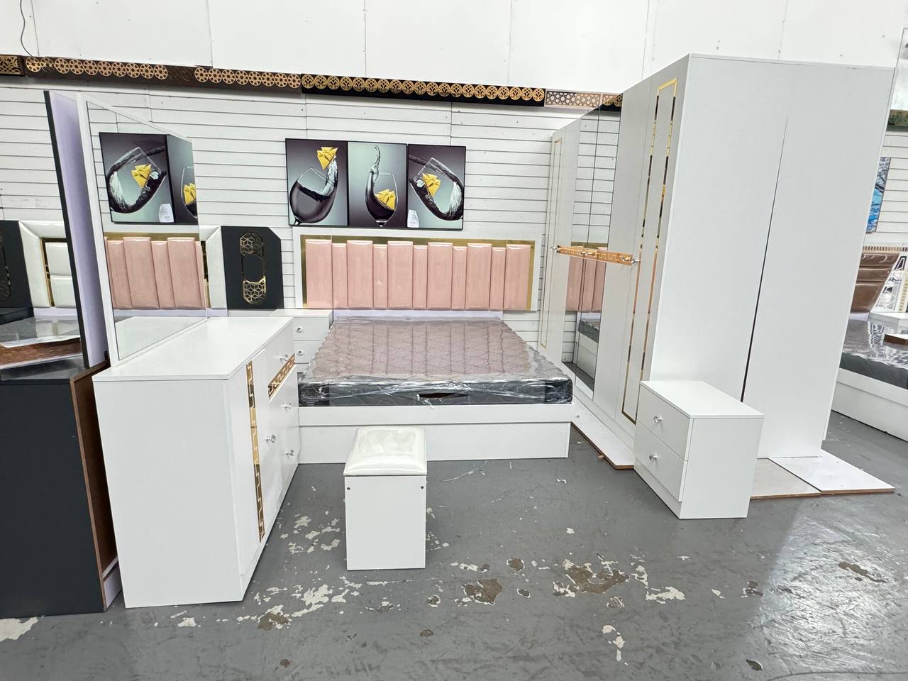 Upgrade your bedroom with the luxurious Q&P Furniture Dubai Bedroom Set. Elegant design, ample storage, and premium comfort make it a perfect choice for modern living.