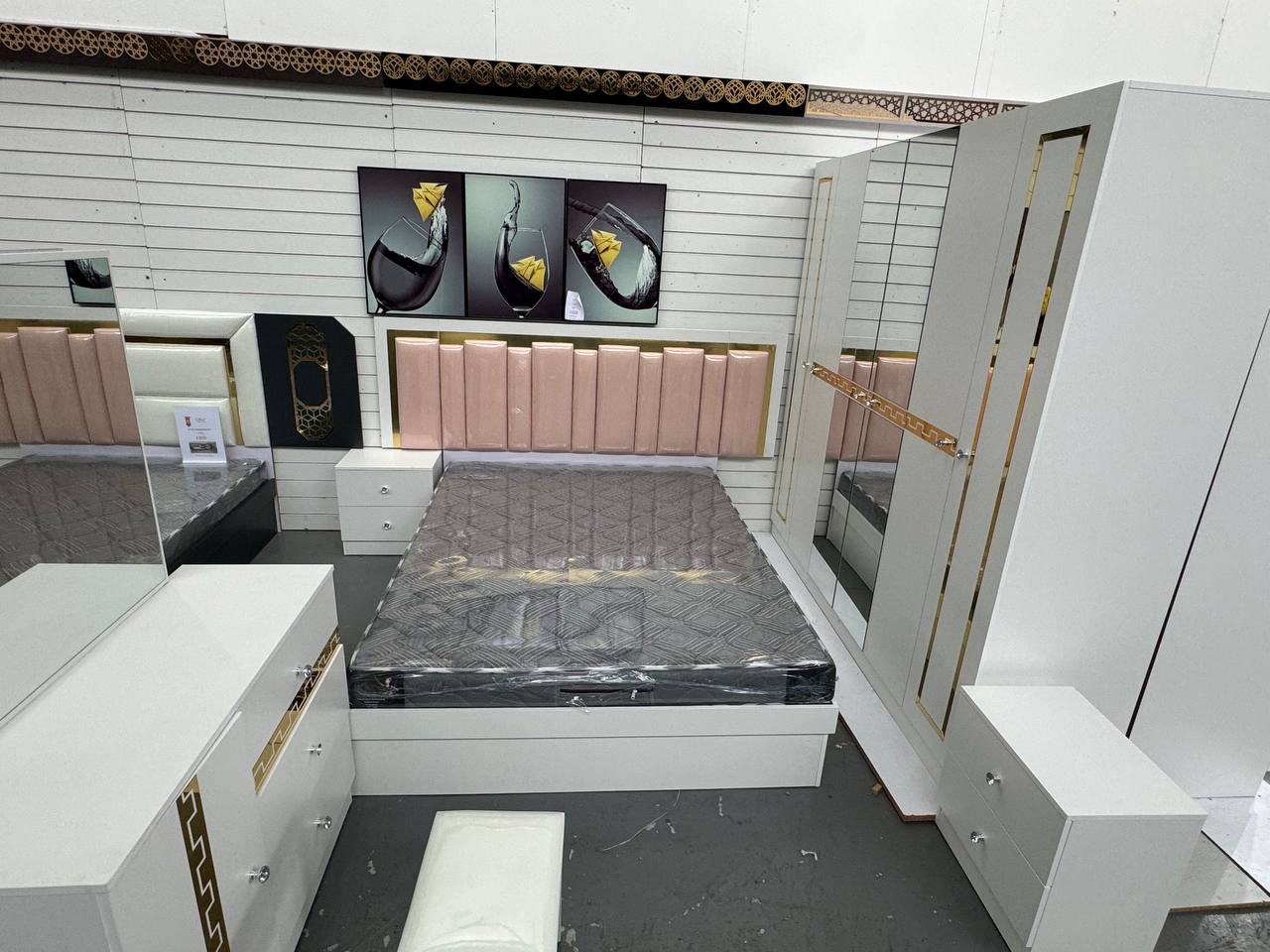 Upgrade your bedroom with the luxurious Q&P Furniture Dubai Bedroom Set. Elegant design, ample storage, and premium comfort make it a perfect choice for modern living.