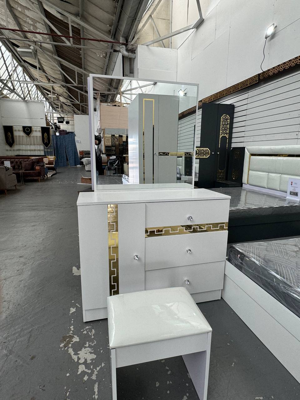 Upgrade your bedroom with the luxurious Q&P Furniture Dubai Bedroom Set. Elegant design, ample storage, and premium comfort make it a perfect choice for modern living.