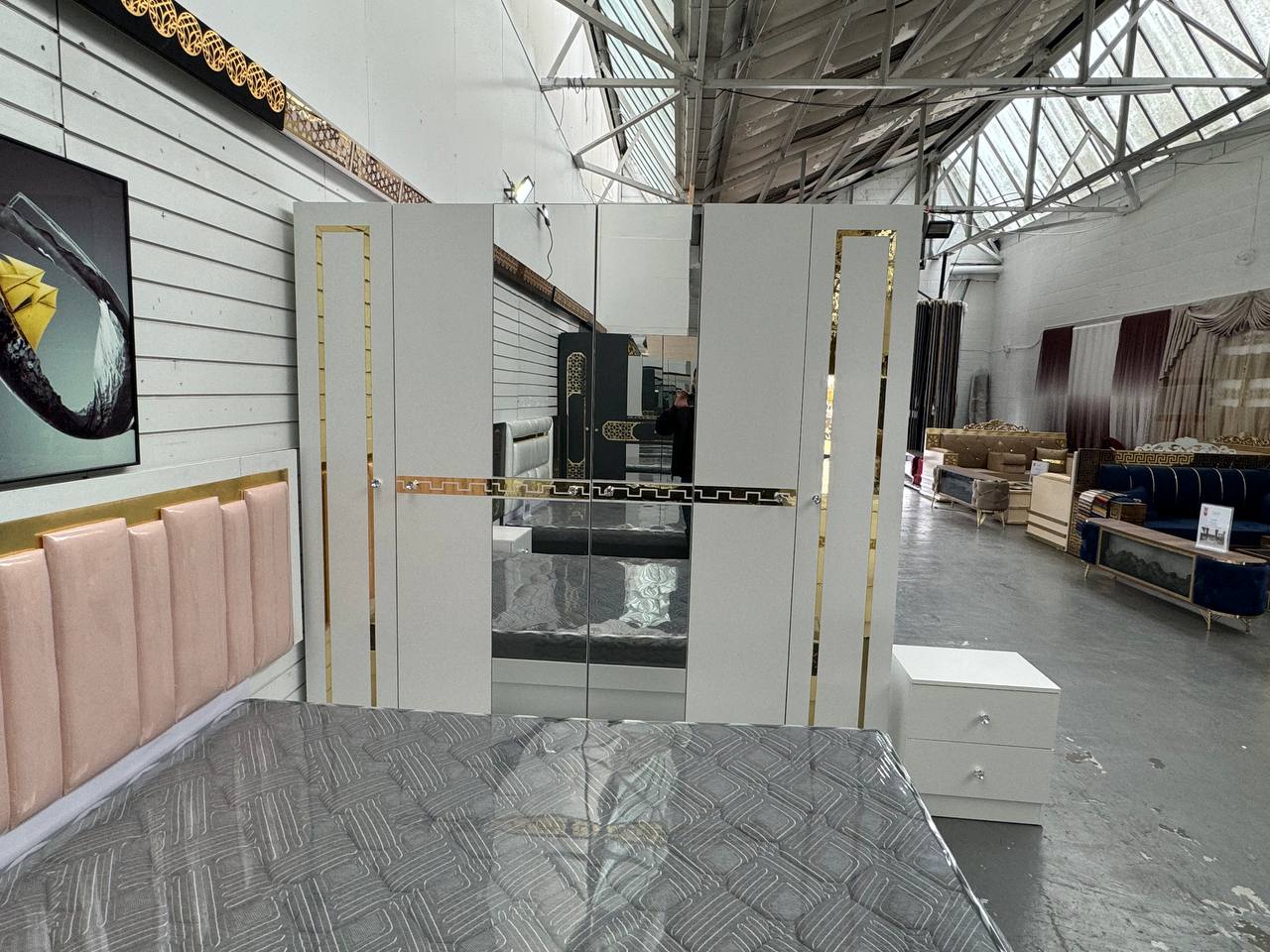 Upgrade your bedroom with the luxurious Q&P Furniture Dubai Bedroom Set. Elegant design, ample storage, and premium comfort make it a perfect choice for modern living.