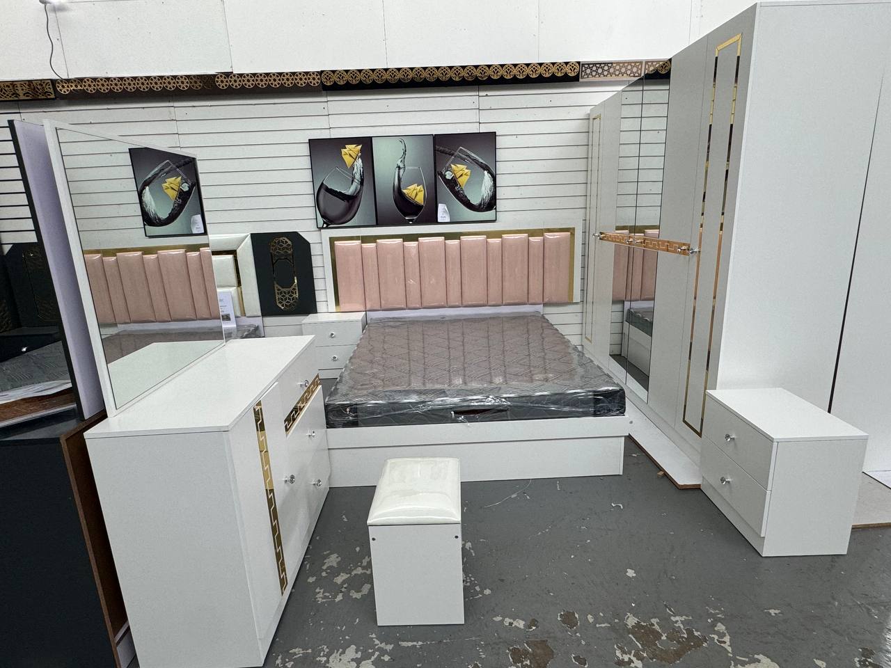 Upgrade your bedroom with the luxurious Q&P Furniture Dubai Bedroom Set. Elegant design, ample storage, and premium comfort make it a perfect choice for modern living.