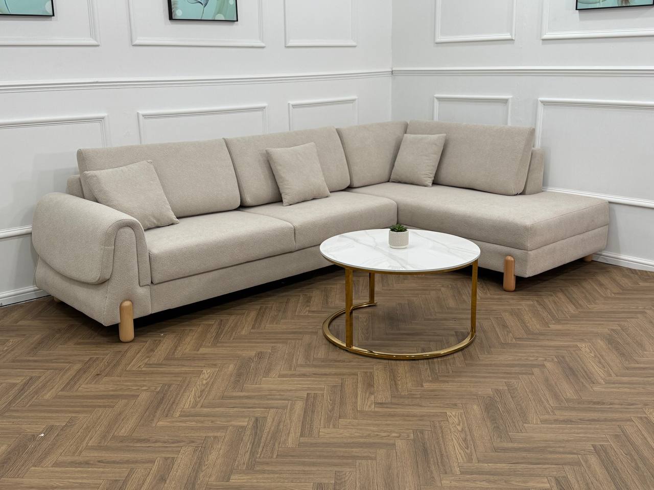 Lavender Corner Sofa bed storage