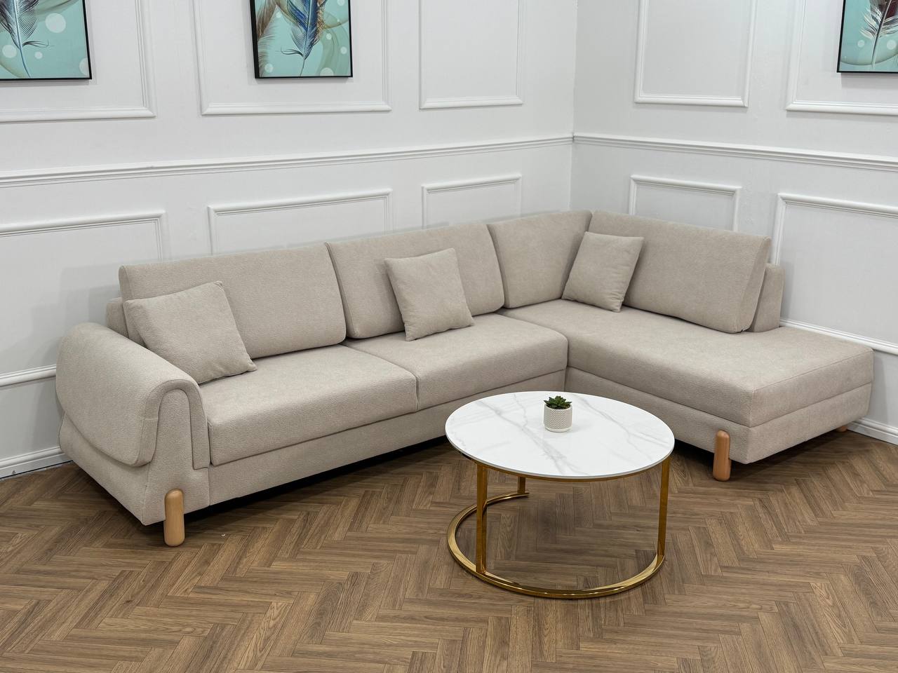 Lavender Corner Sofa bed storage