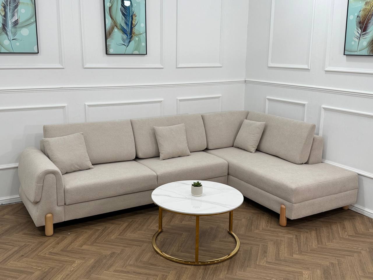 Lavender Corner Sofa bed storage