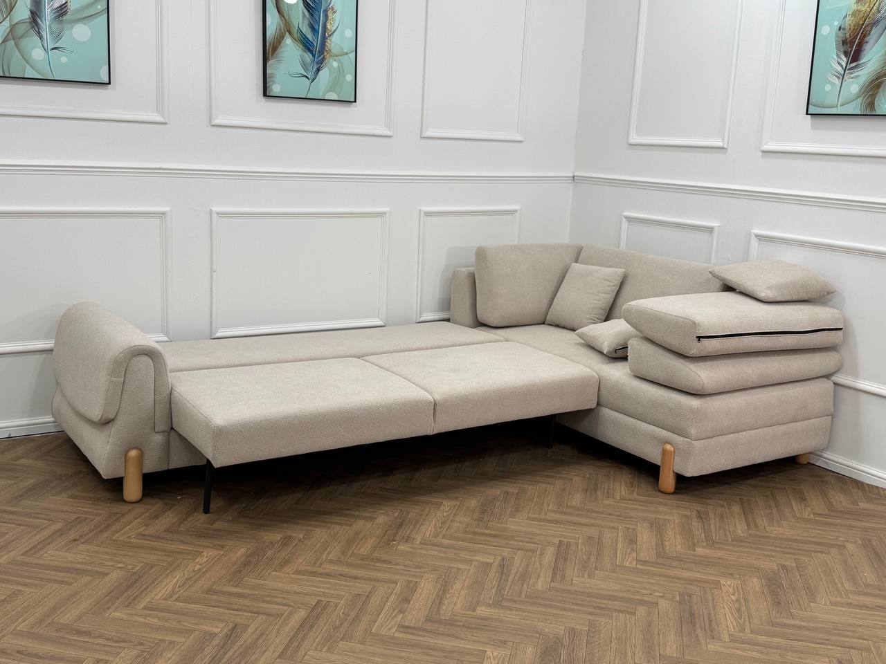 Lavender Corner Sofa bed storage