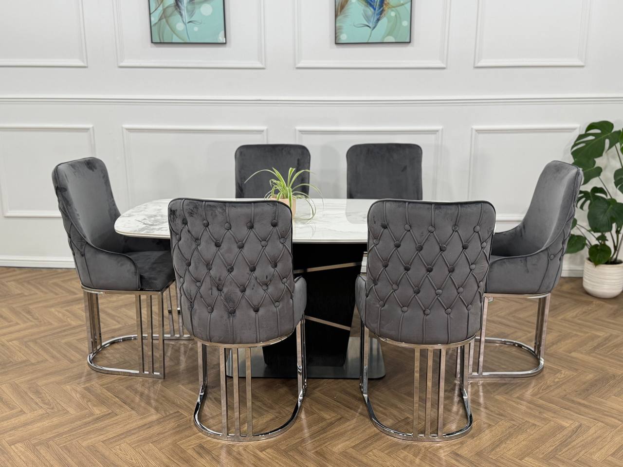 King Marble Dining Table Oval