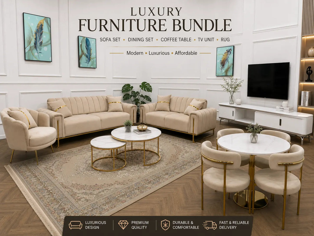 Gold London Luxury Living Collection Q&P Furniture