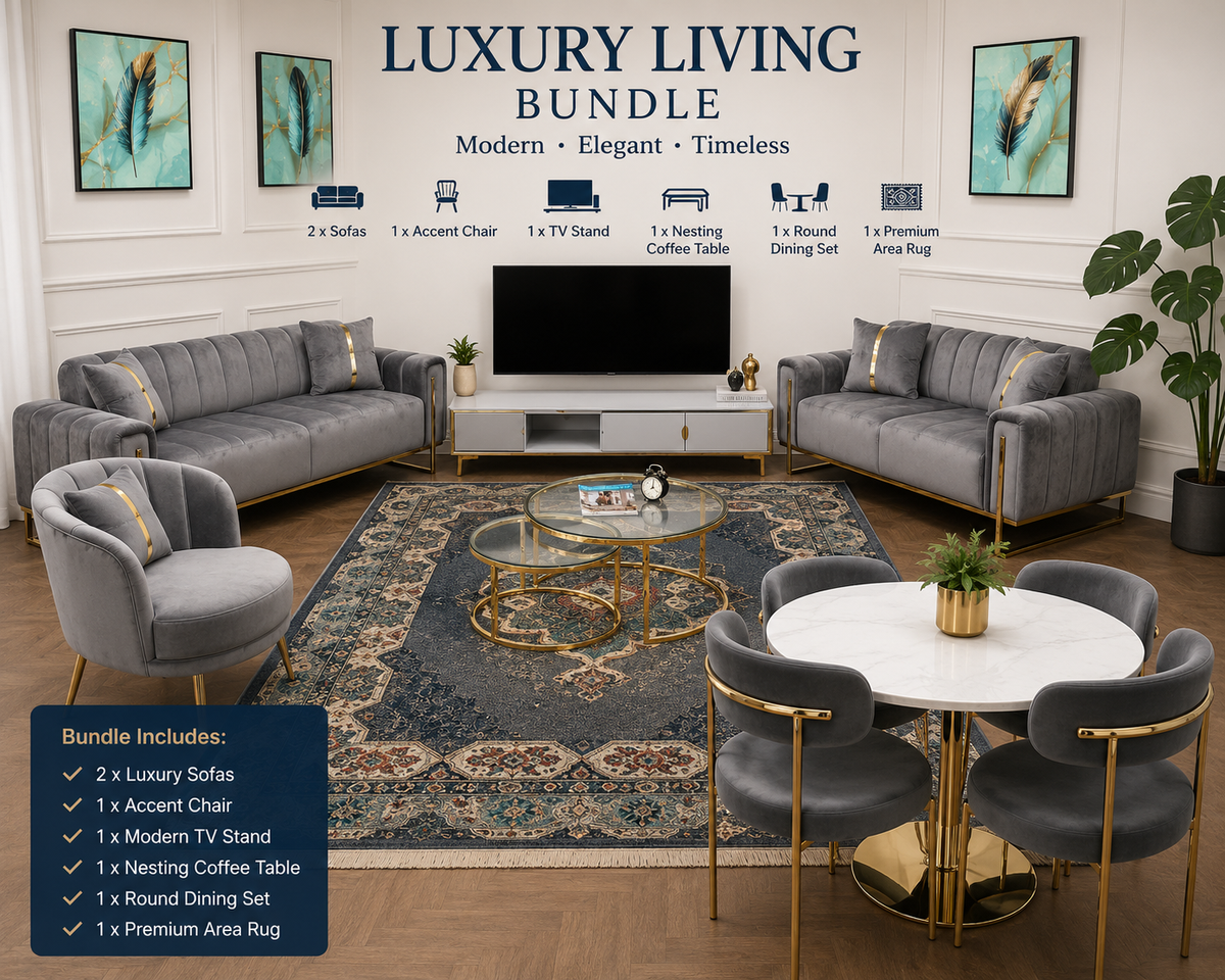 Gold London Luxury Living Collection Q&P Furniture