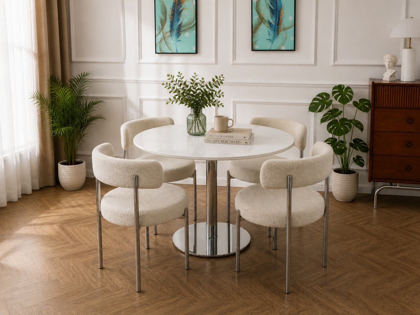 Luxe Dining Table - Silver
