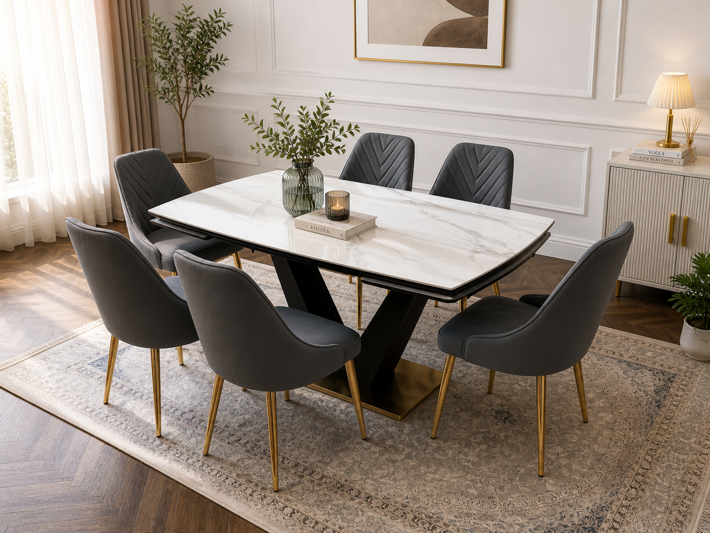 Lumia Extendable Dining Table Set