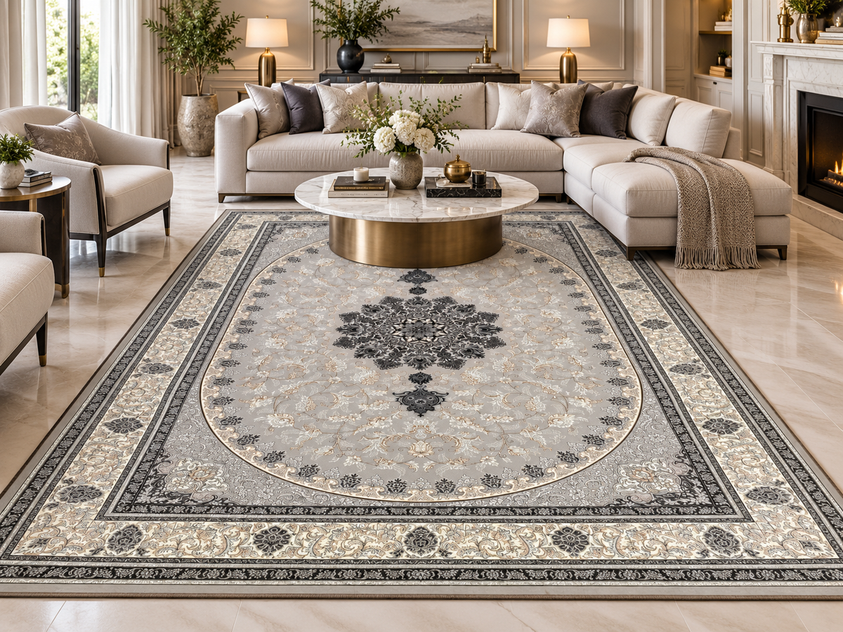 Kashan QRF 101 Persian Rug – Traditional Luxury Style