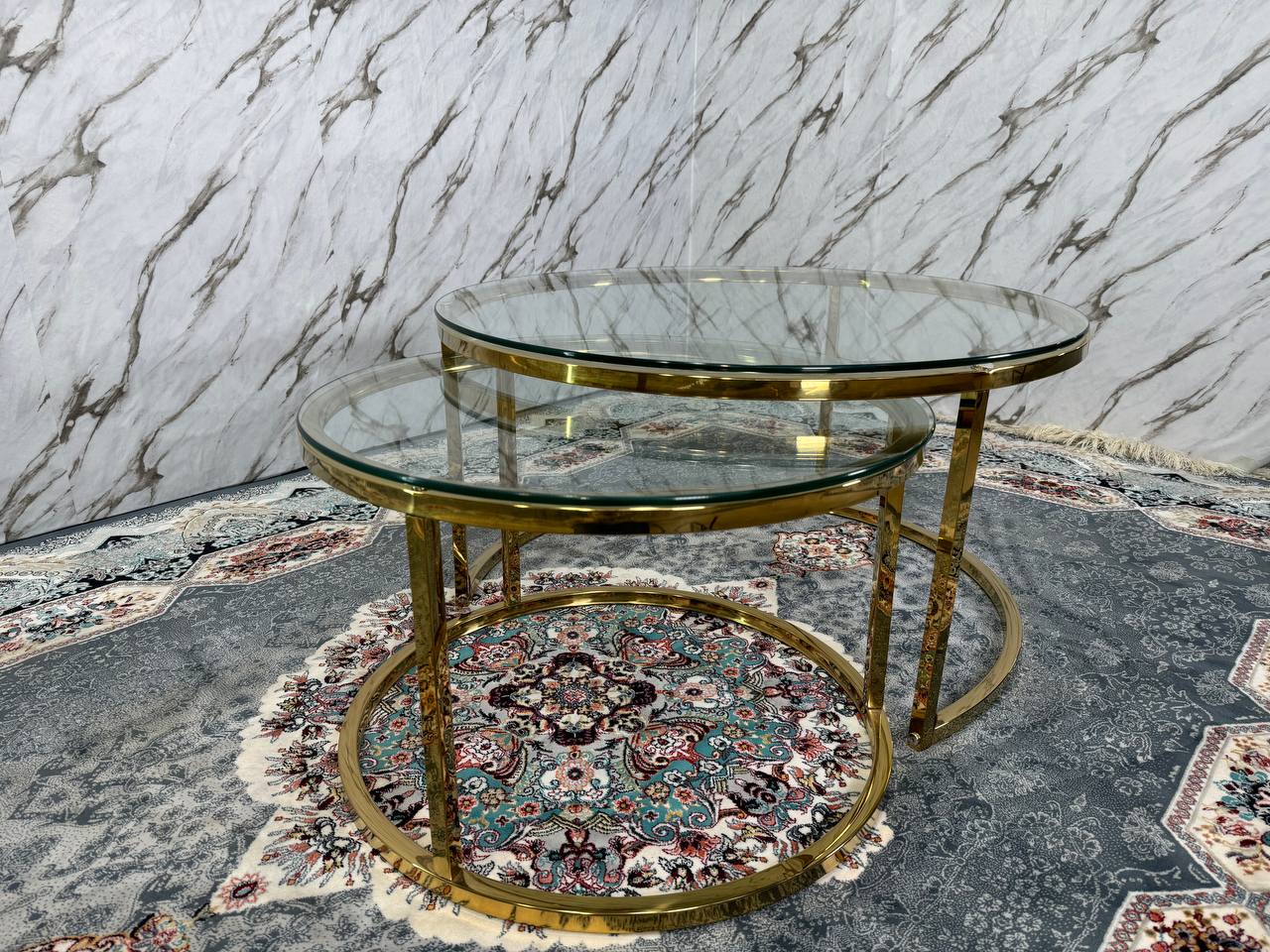 Nova coffee table - GOLD -Glass