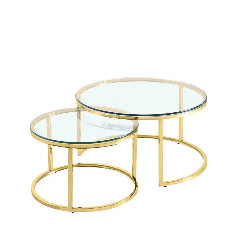 Nova coffe table - GOLD -Glass