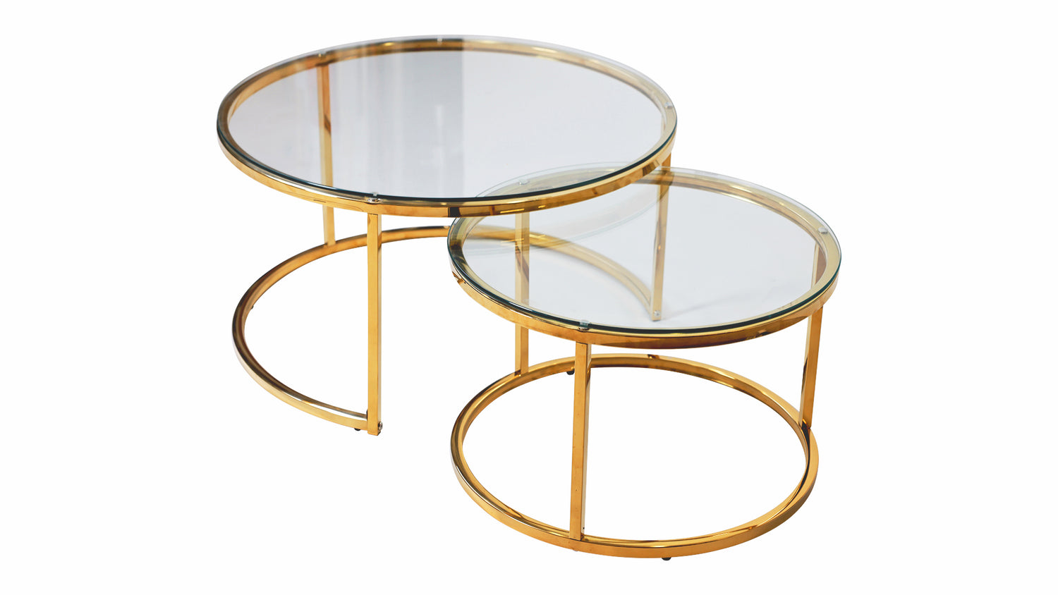 Nova coffe table - GOLD -Glass