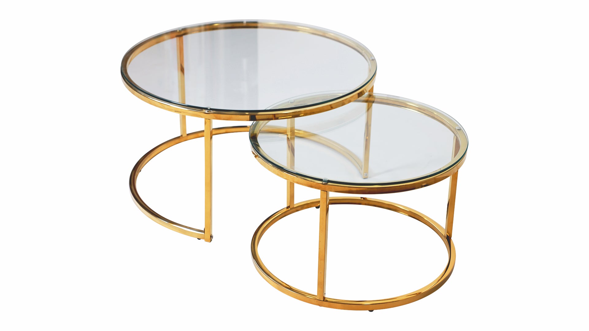 Nova coffee table - GOLD -Glass