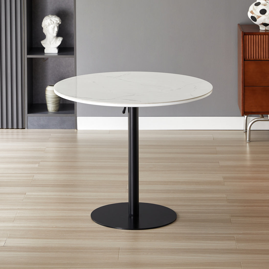 LUXE VELVET DINING SET — DARK GREY & BLACK