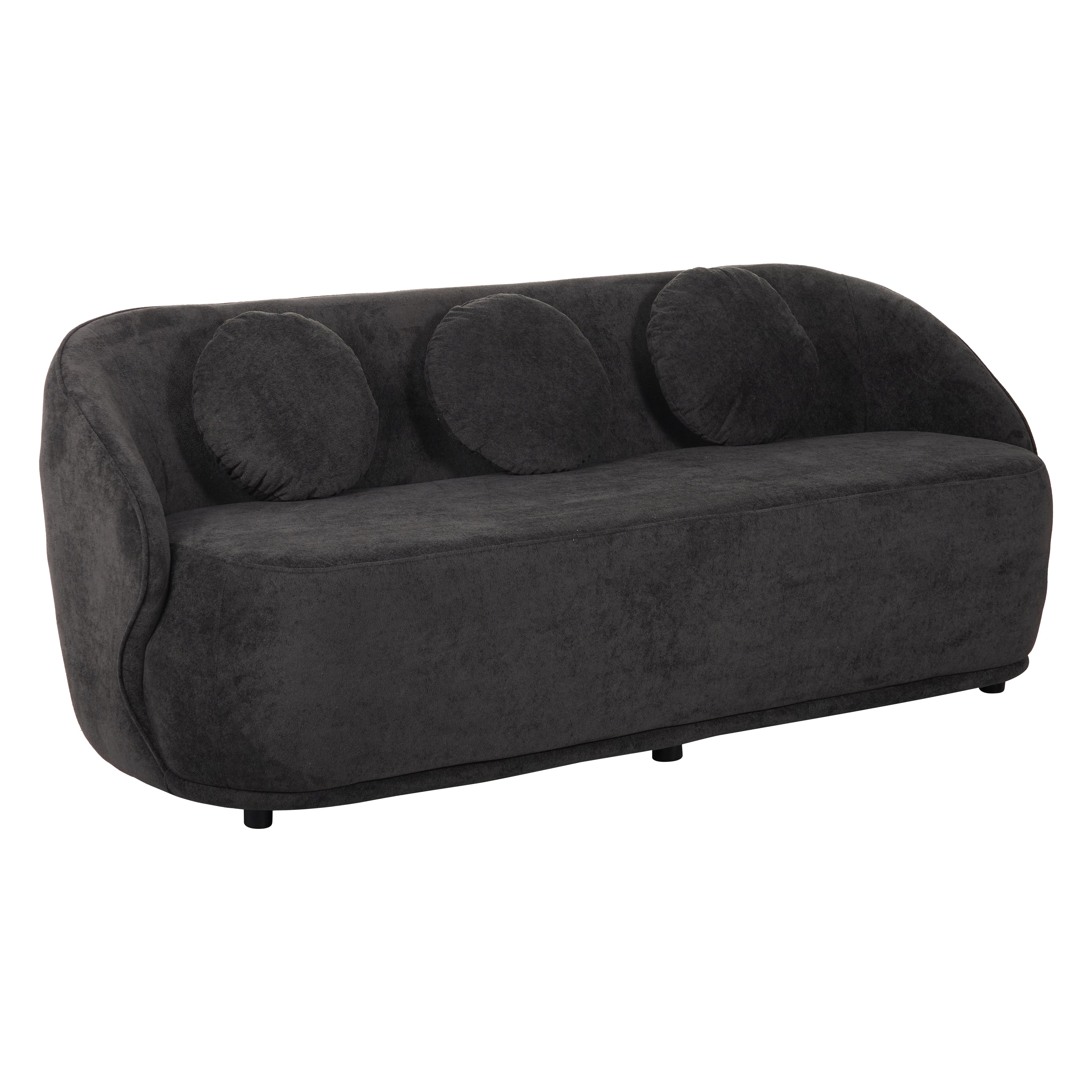 Q & P Furniture Luna Sofa Set with plush fabric cushions and modern design, shown in a cozy living room setting.