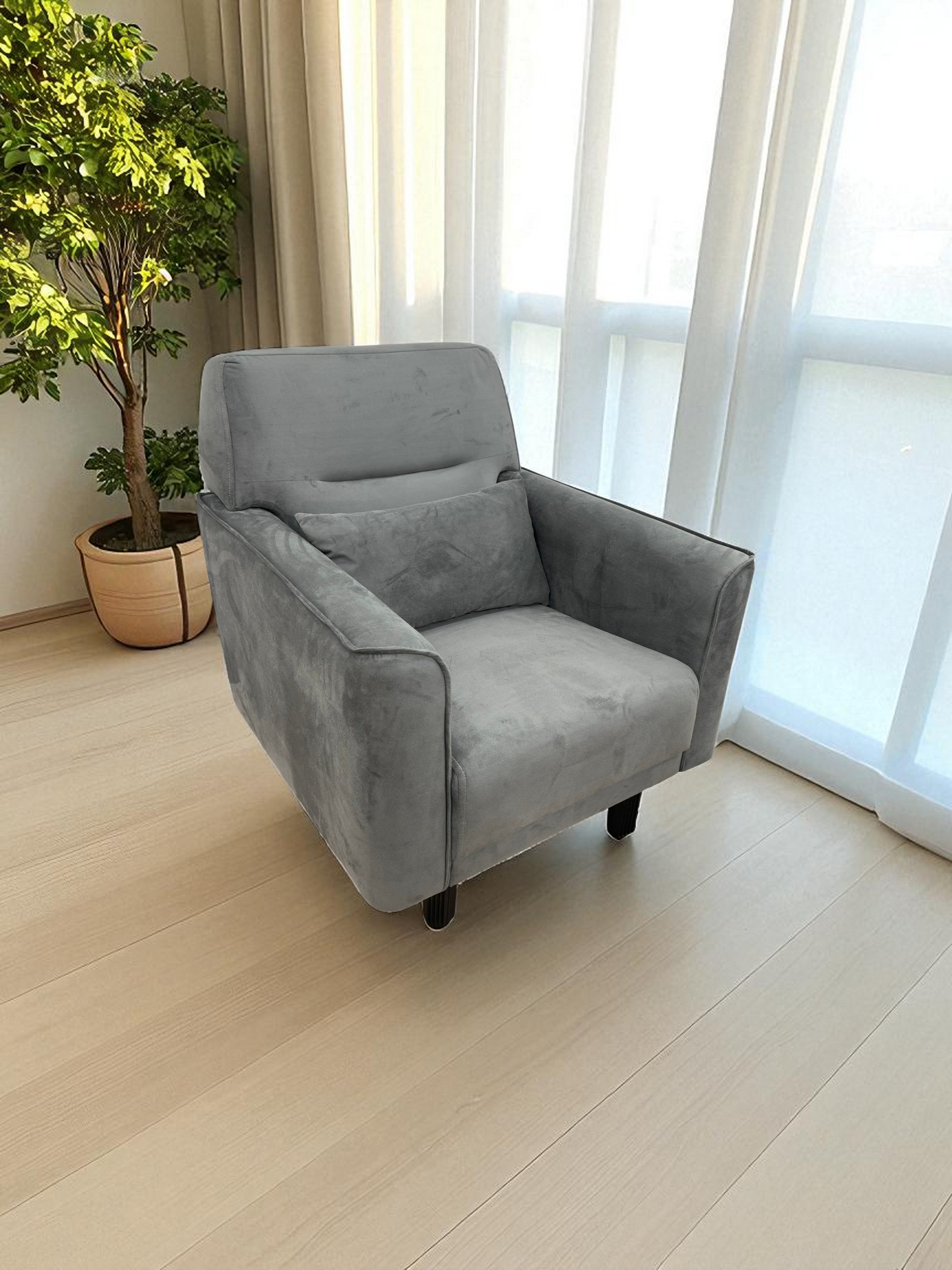 FLORA SOFA SET-VELVET/COTTON