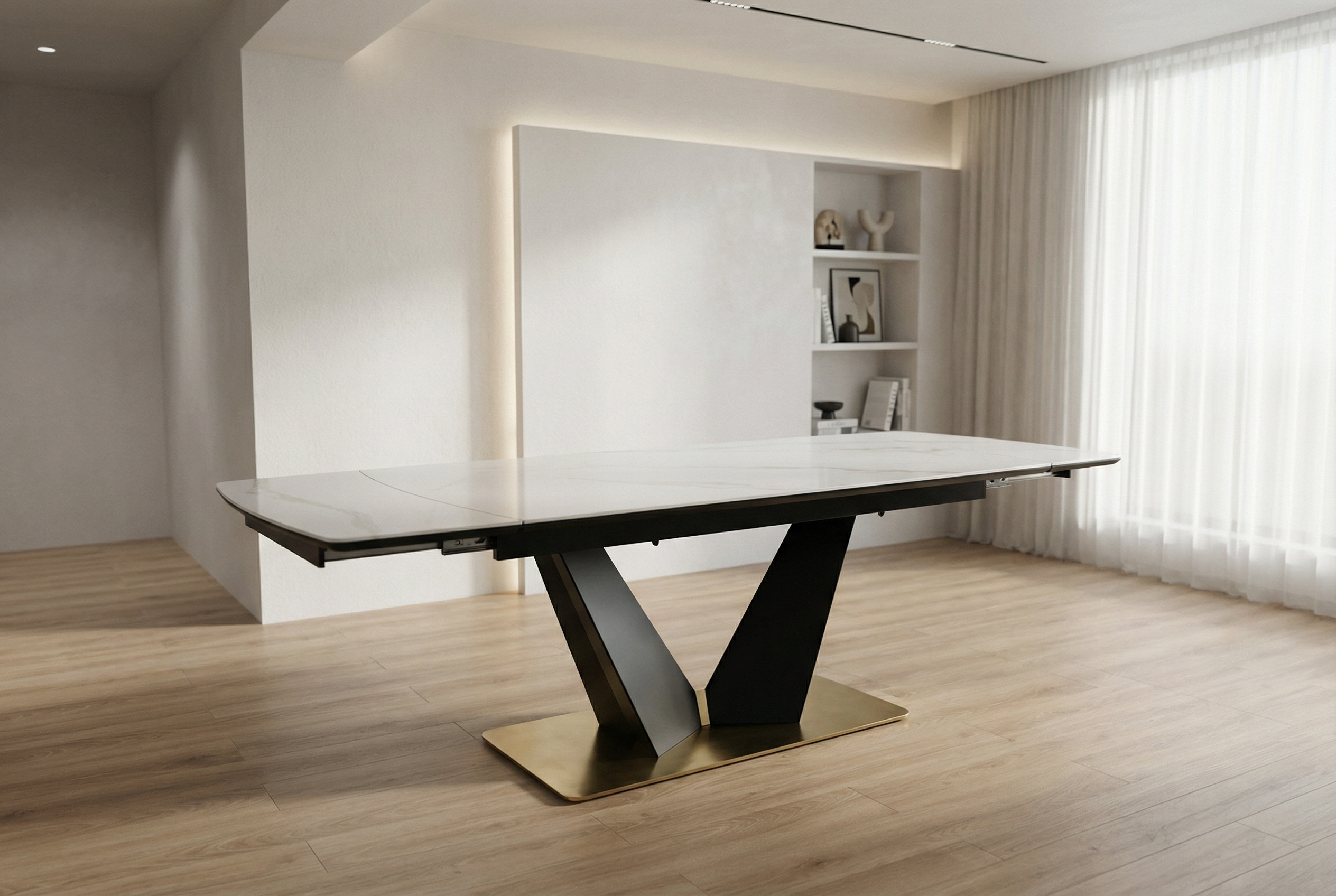CLARA DINING TABLE SET - GOLD